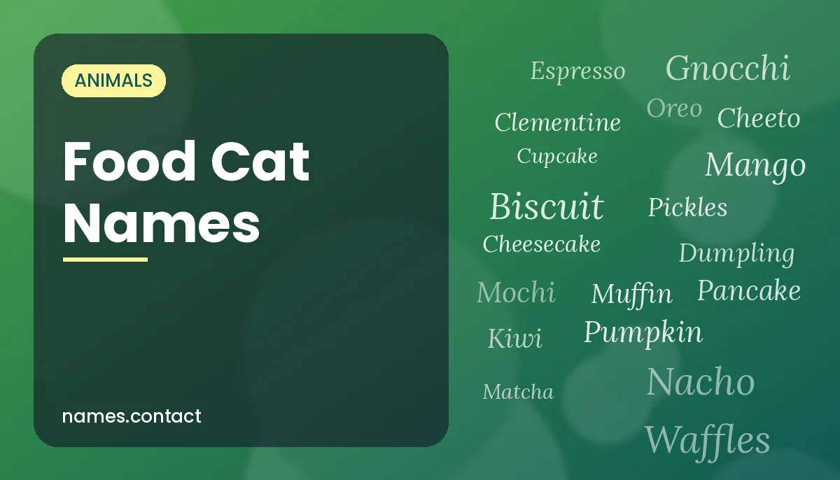 Food Cat Names