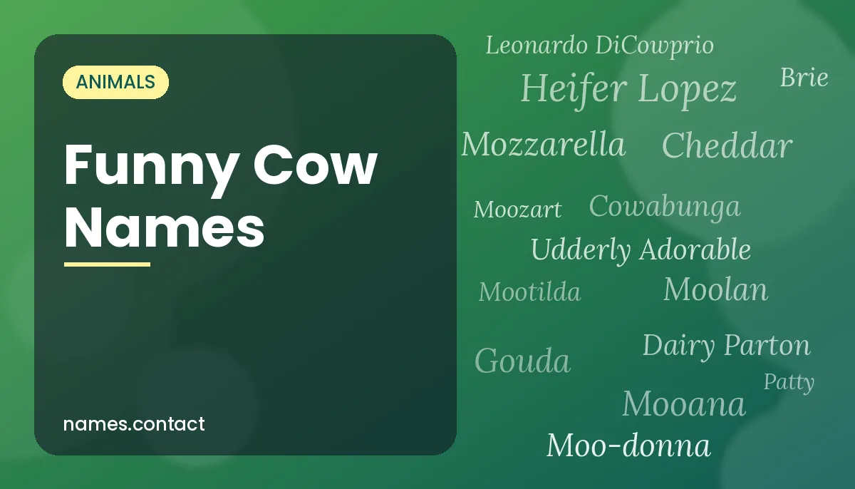 Funny Cow Names
