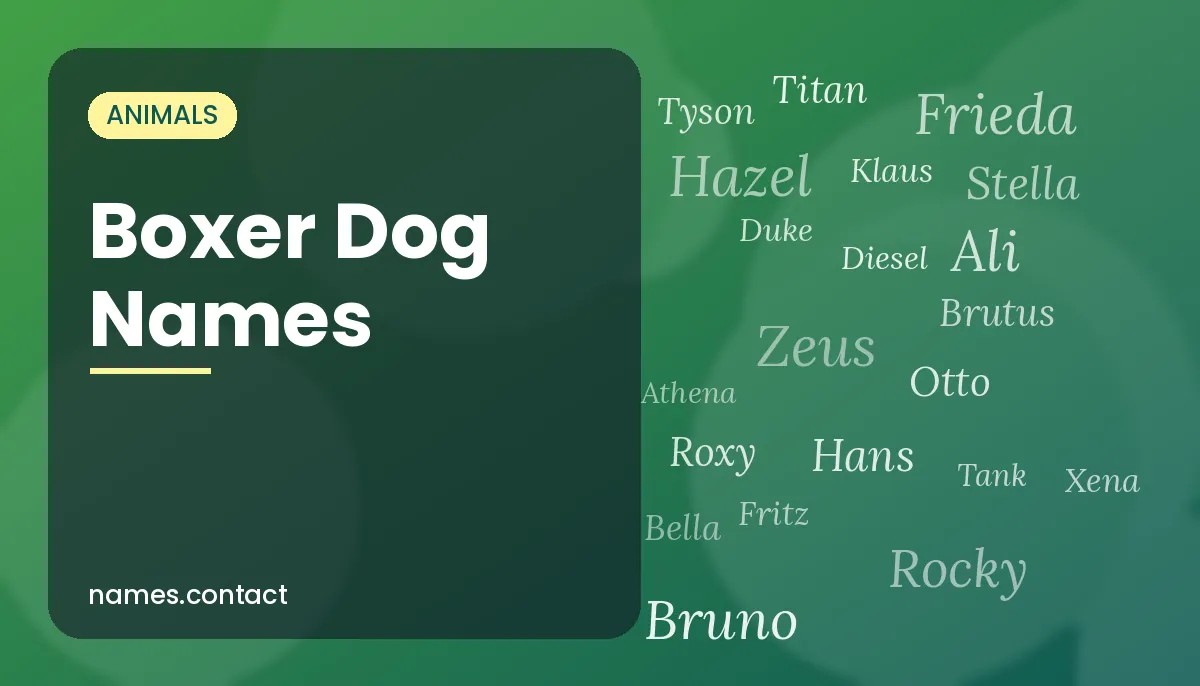 Boxer Dog Names