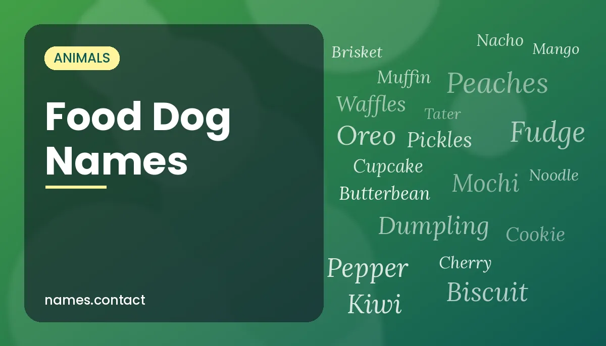 Food Dog Names
