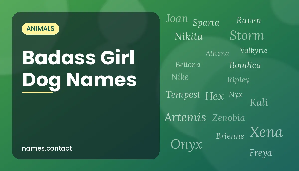 Badass Girl Dog Names