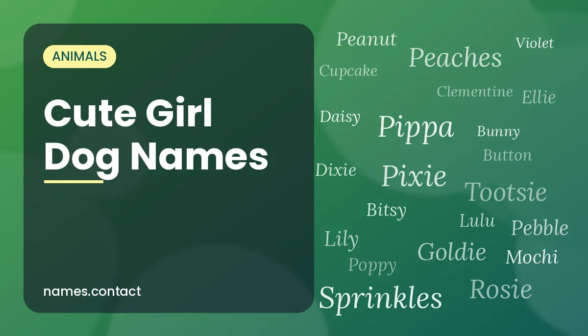 Cute Girl Dog Names