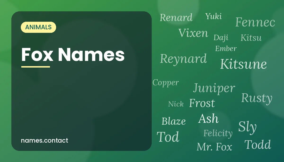 Fox Names