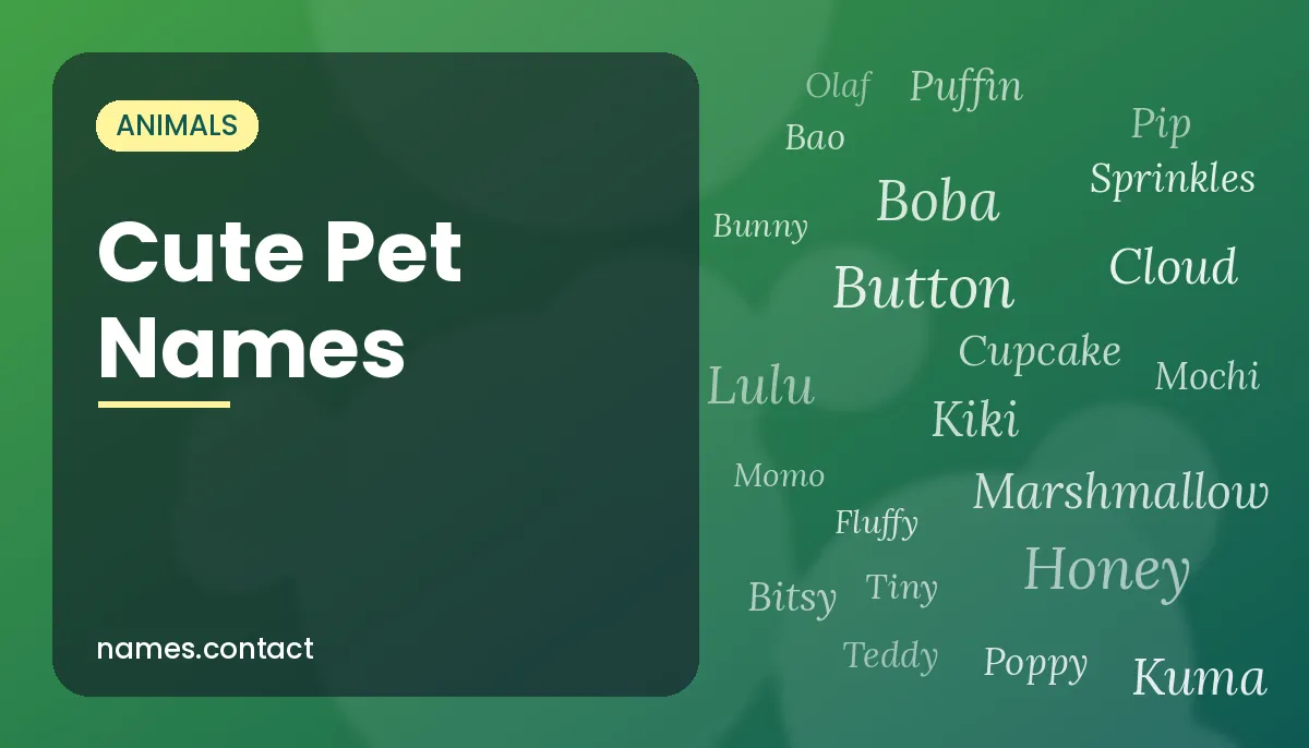 Cute Pet Names
