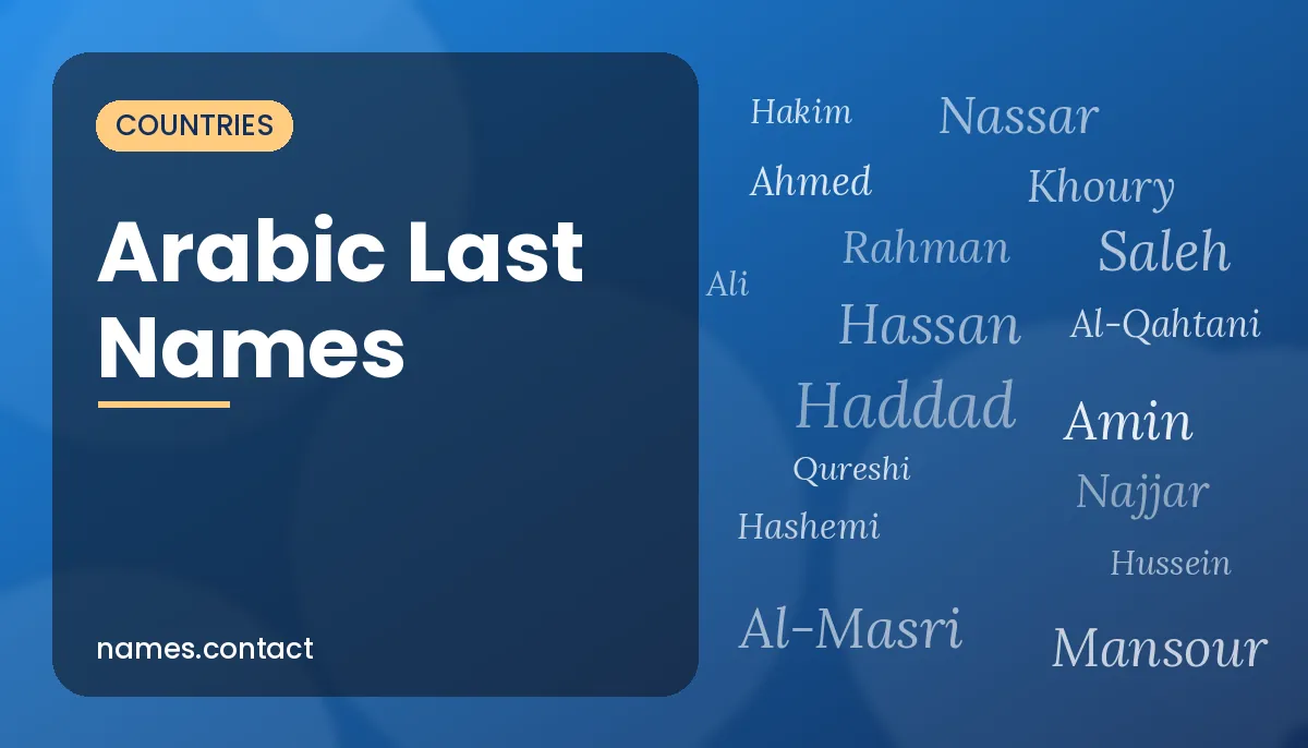 Arabic Last Names