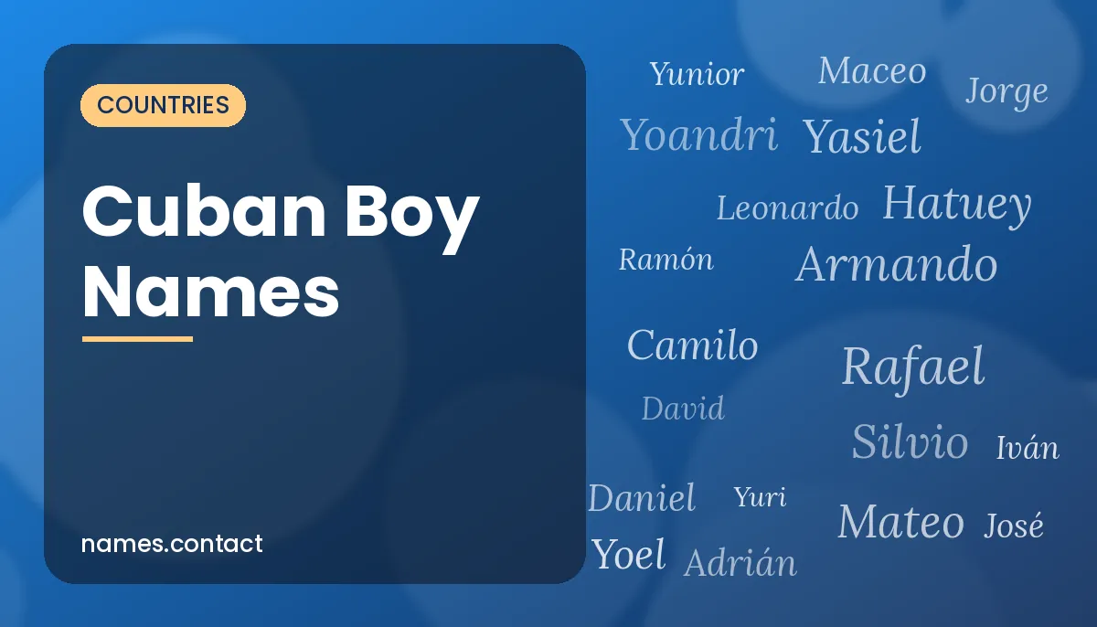 Cuban Boy Names