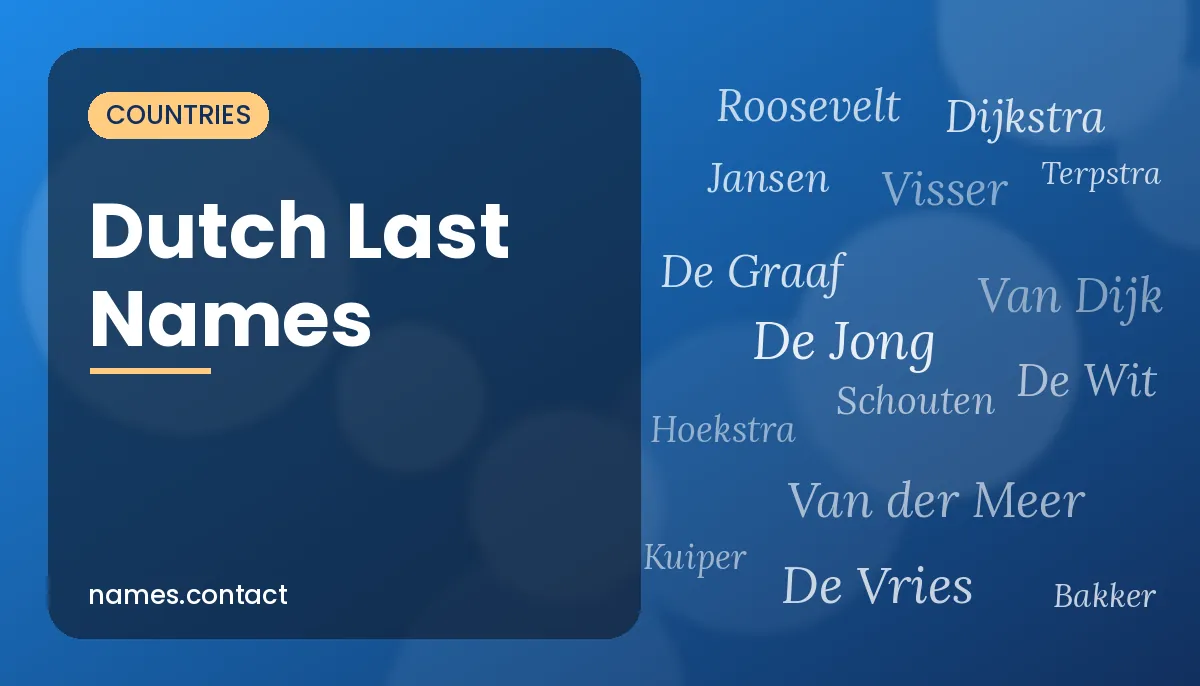 Dutch Last Names