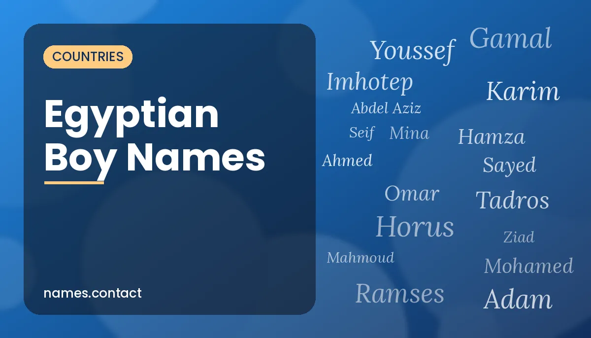 Egyptian Boy Names