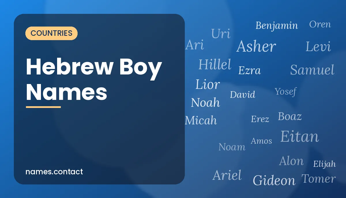 Hebrew Boy Names