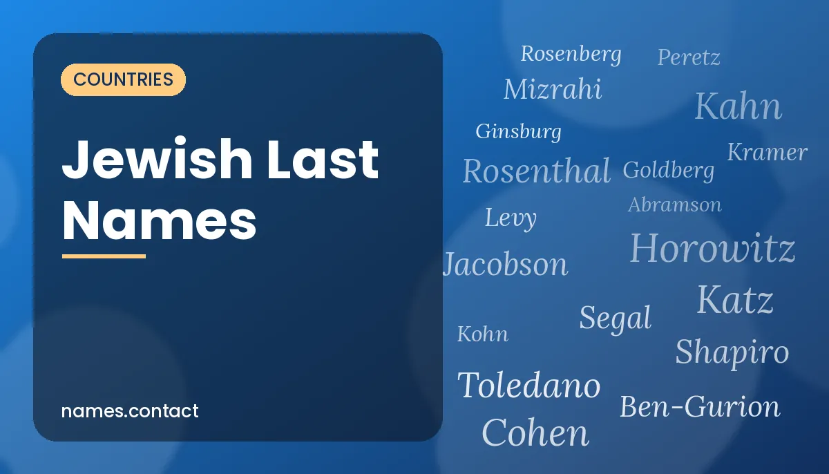 Jewish Last Names