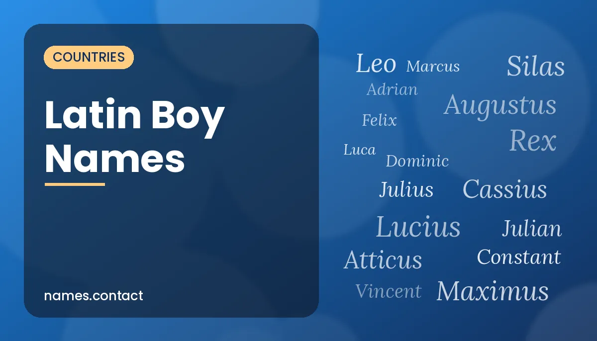 Latin Boy Names