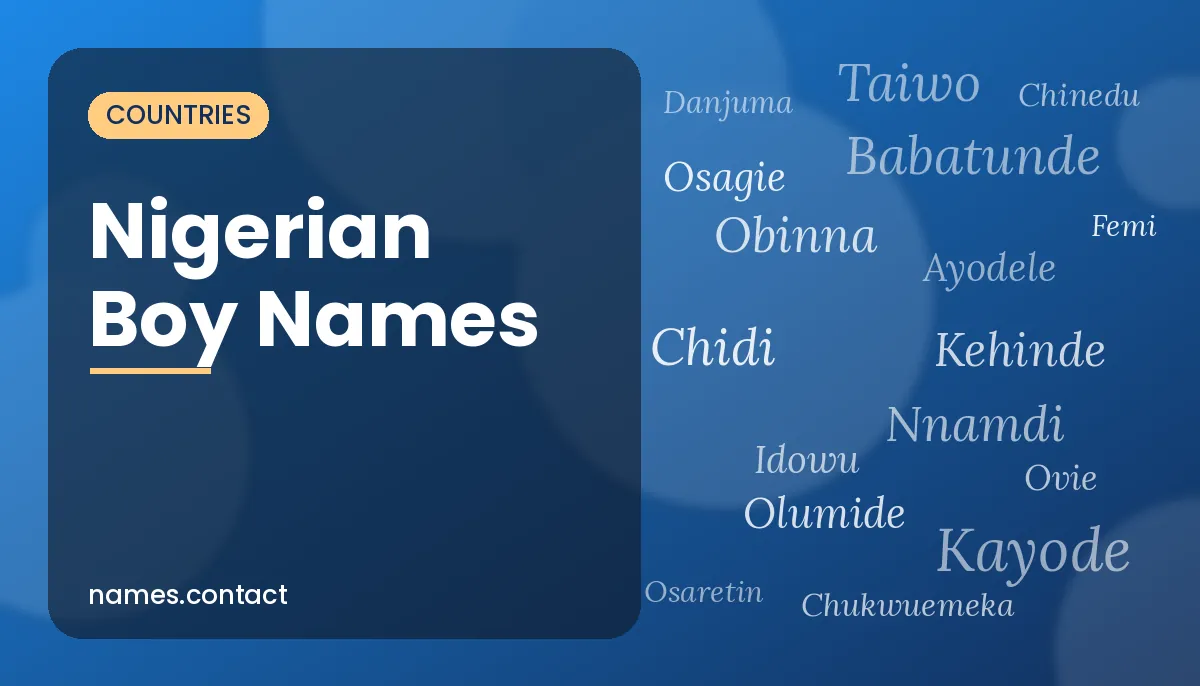 Nigerian Boy Names