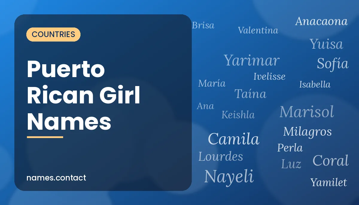 Puerto Rican Girl Names