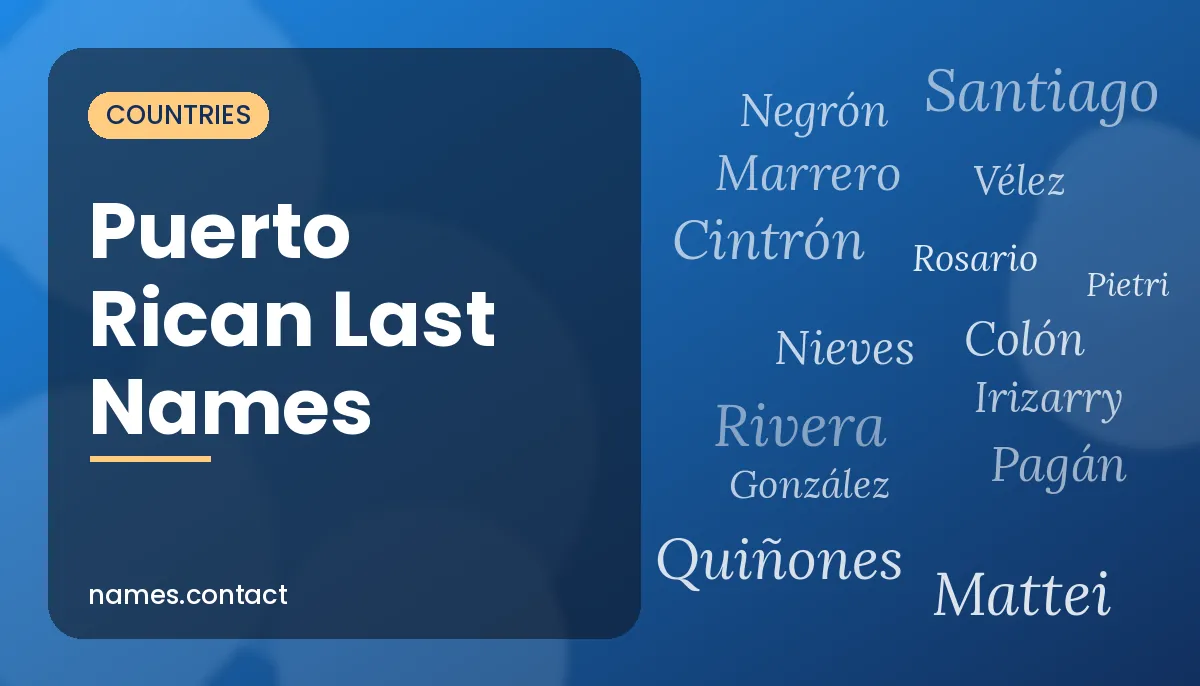 Puerto Rican Last Names