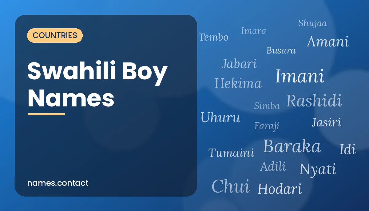 Swahili Boy Names