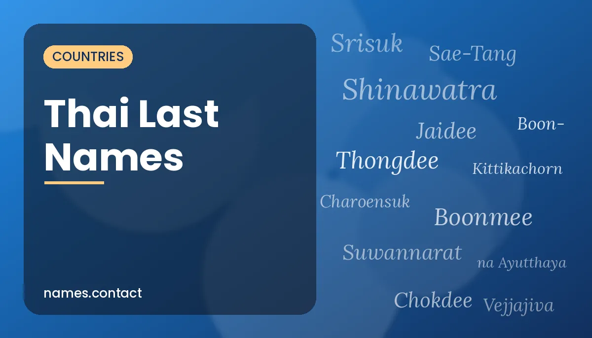 Thai Last Names
