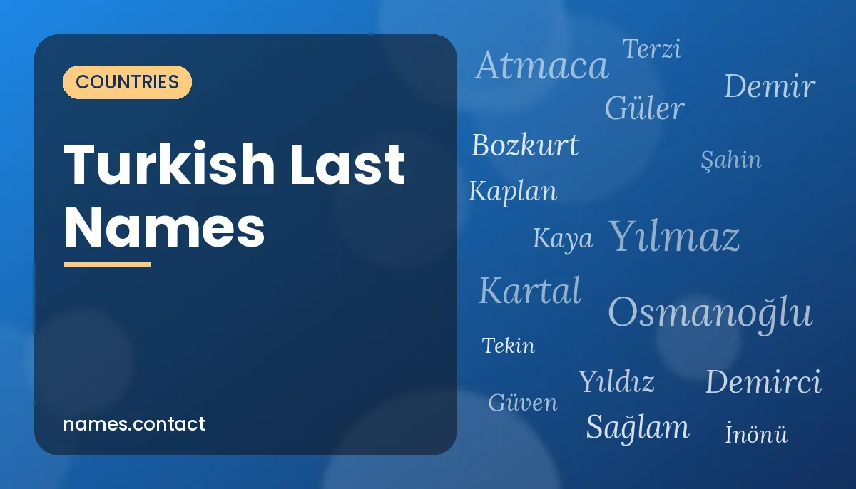 Turkish Last Names