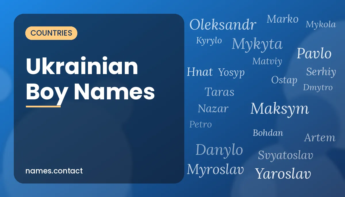 Ukrainian Boy Names