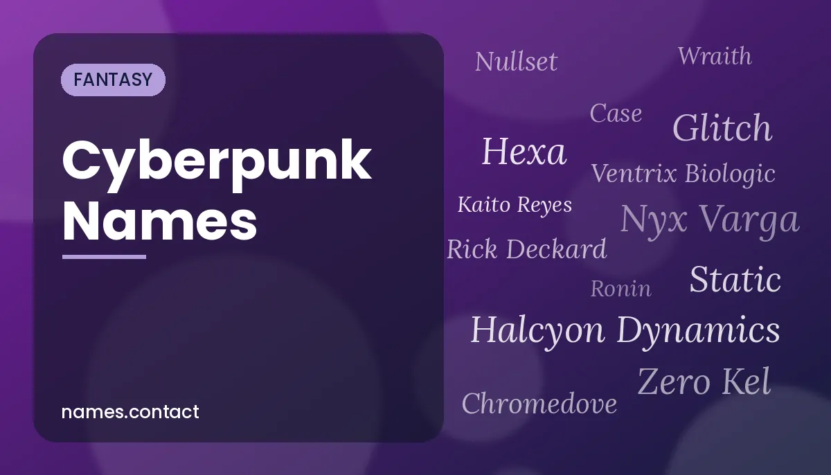 Cyberpunk Names
