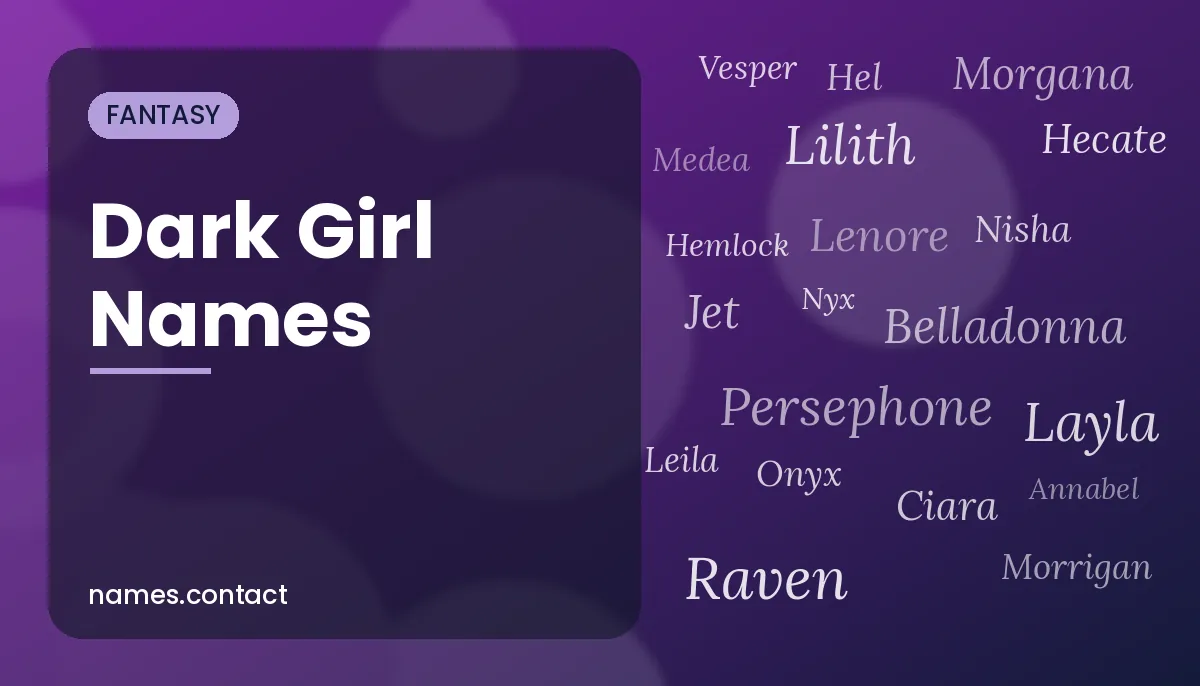 Dark Girl Names