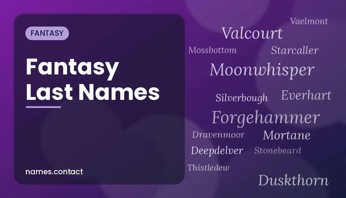 Fantasy Last Names