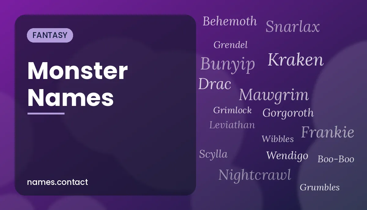 Monster Names