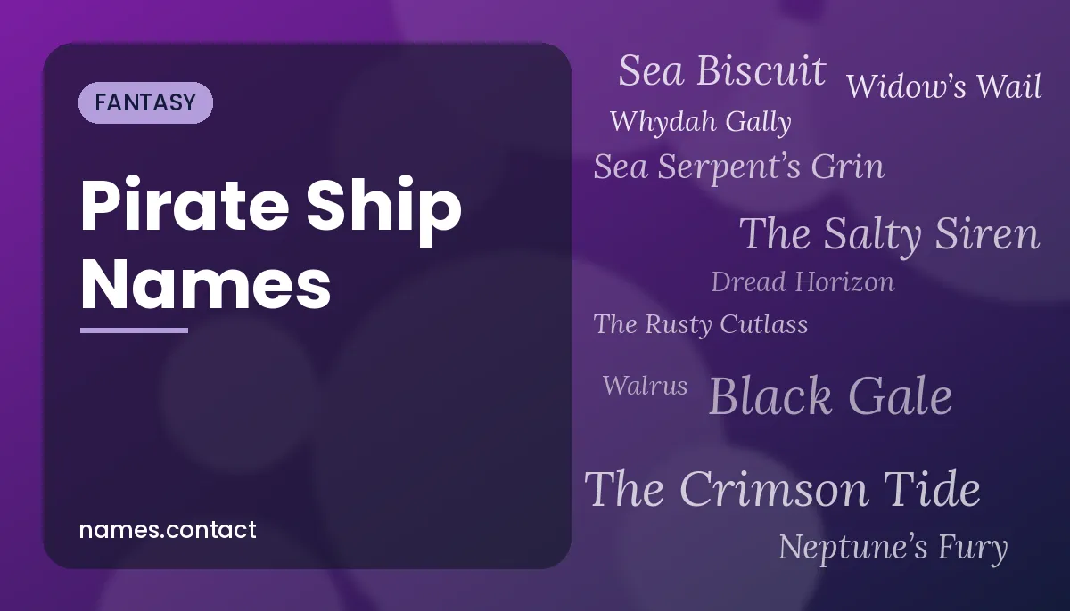 Pirate Ship Names