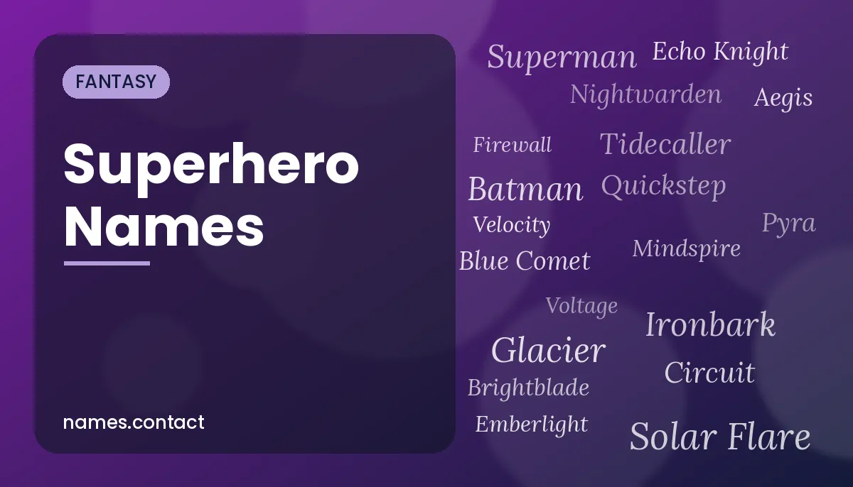 Superhero Names
