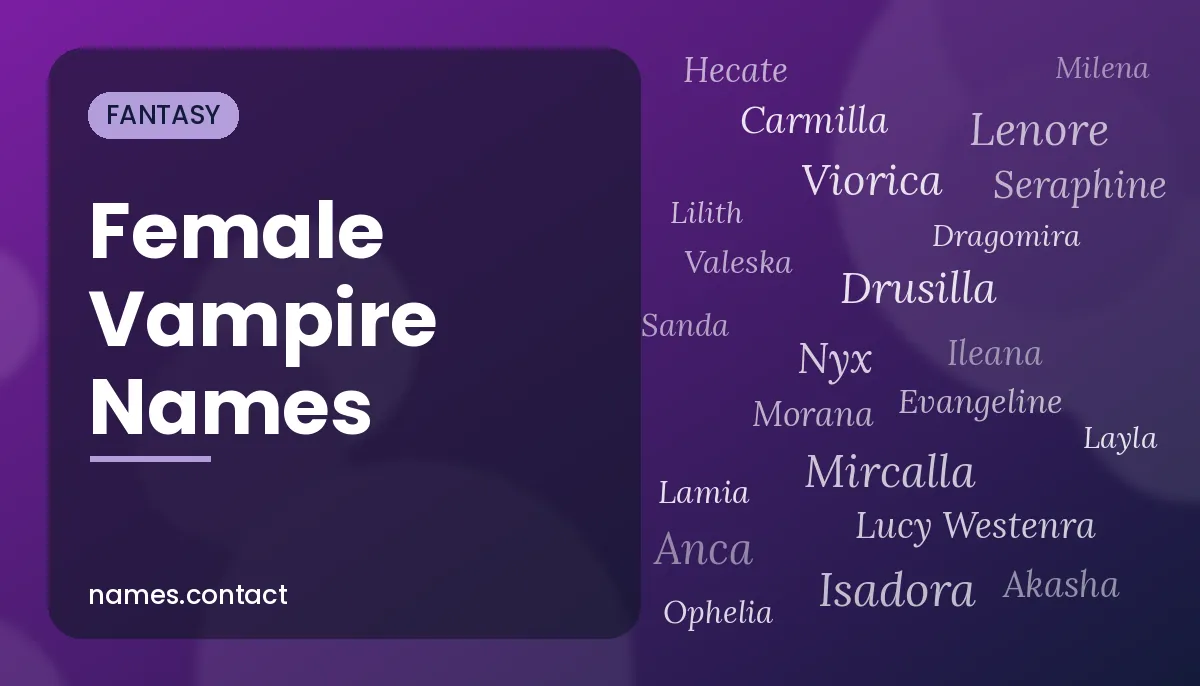Female Vampire Names