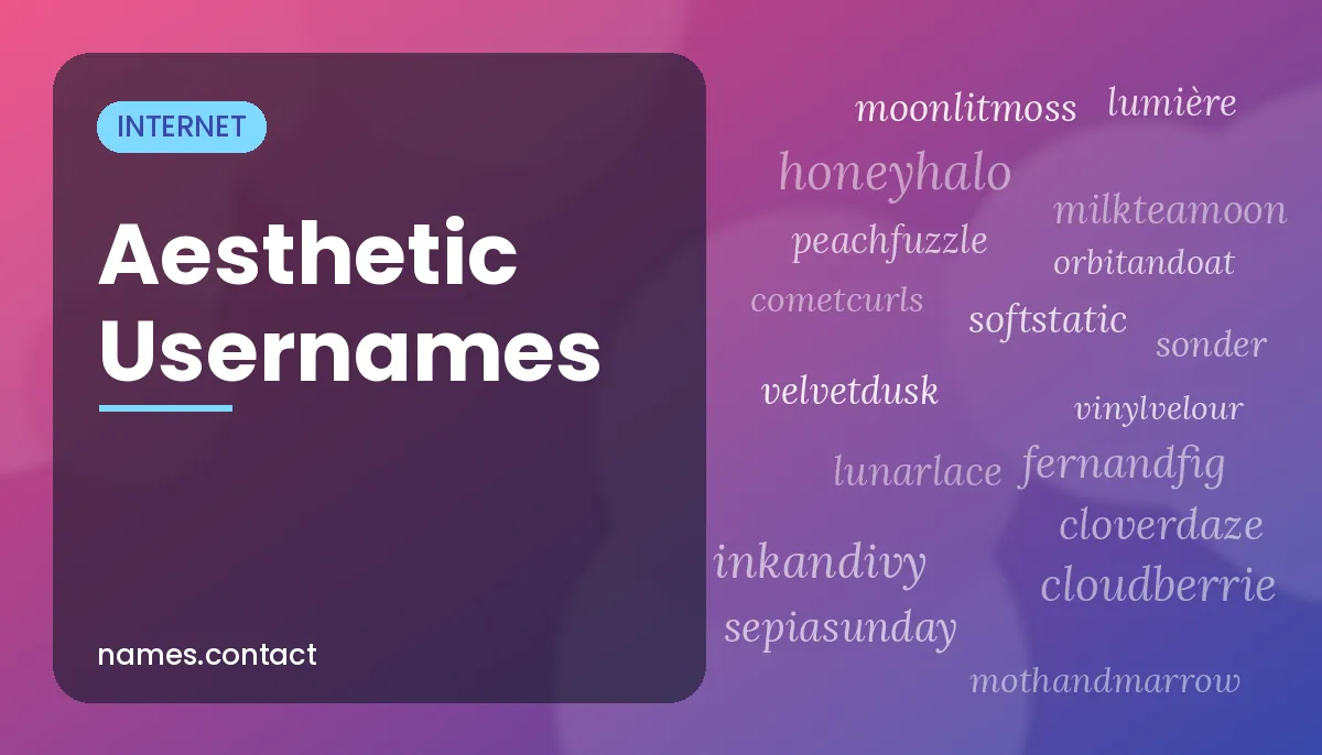 Aesthetic Usernames