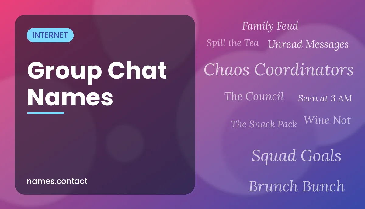 Group Chat Names