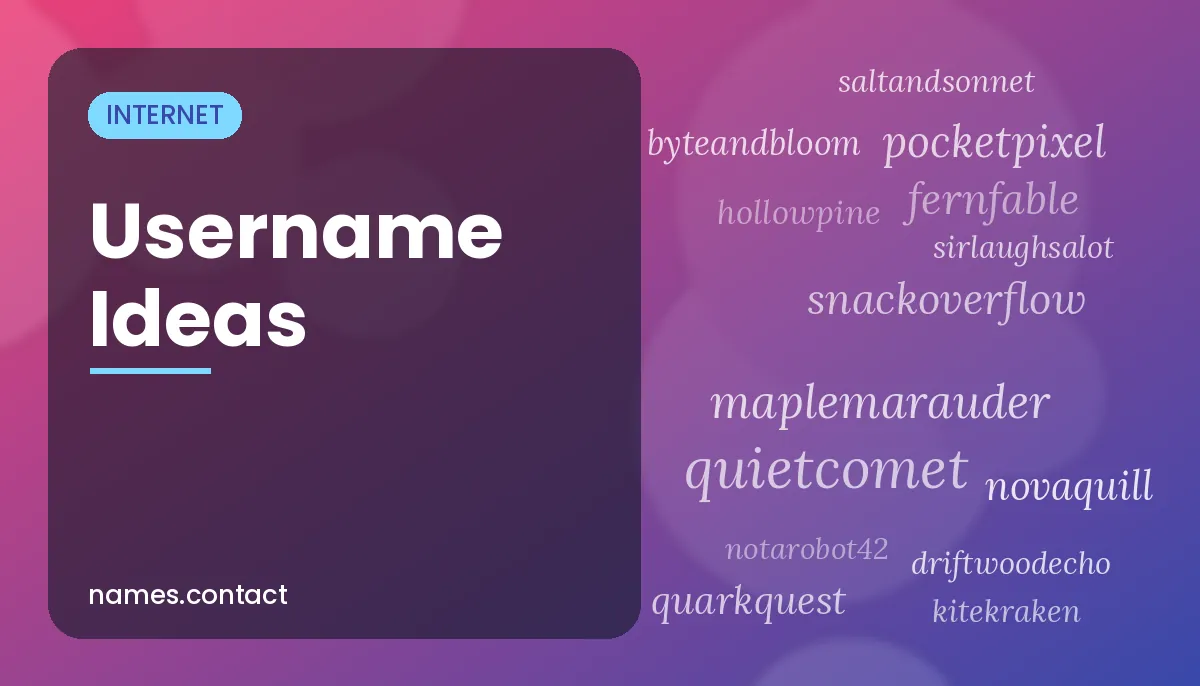 Username Ideas
