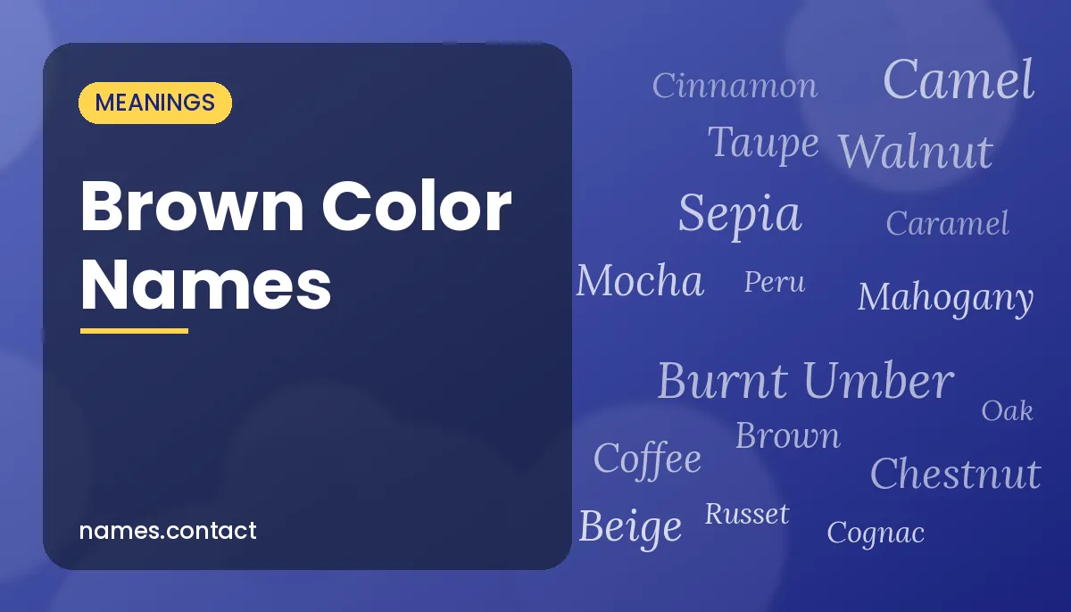 Brown Color Names