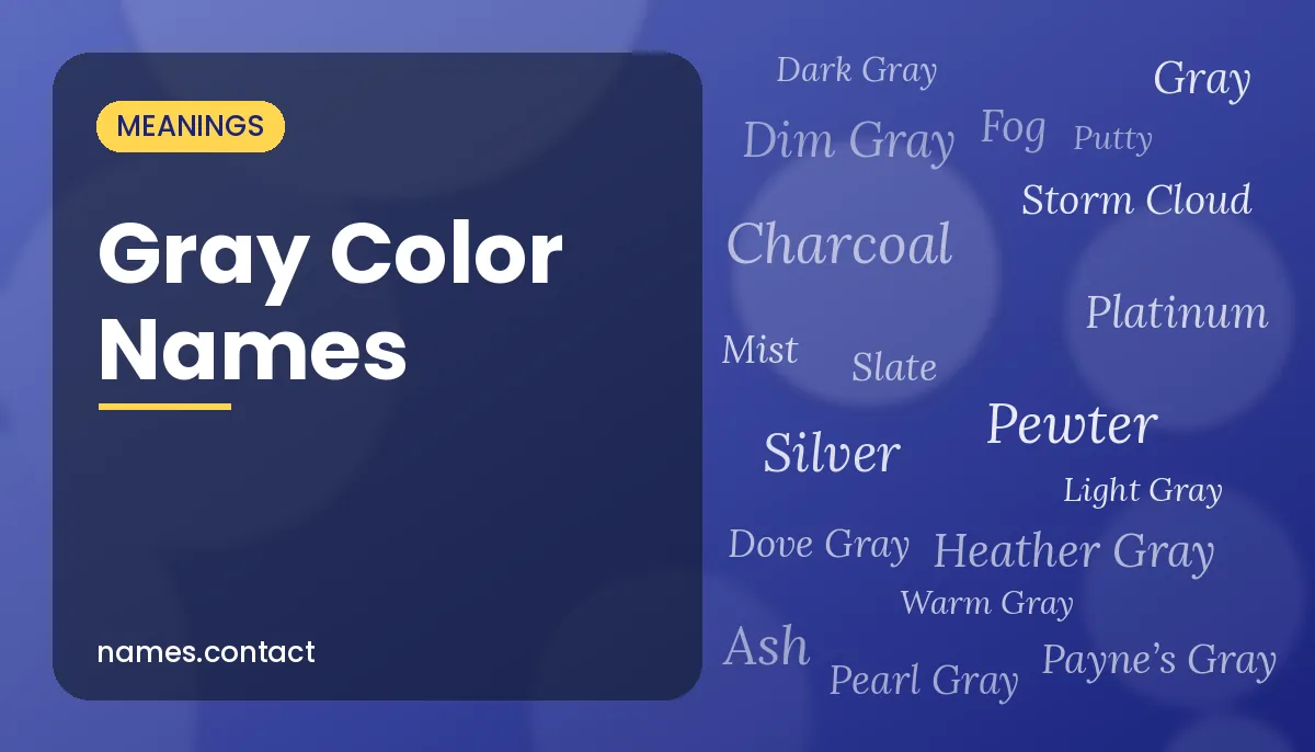 Gray Color Names