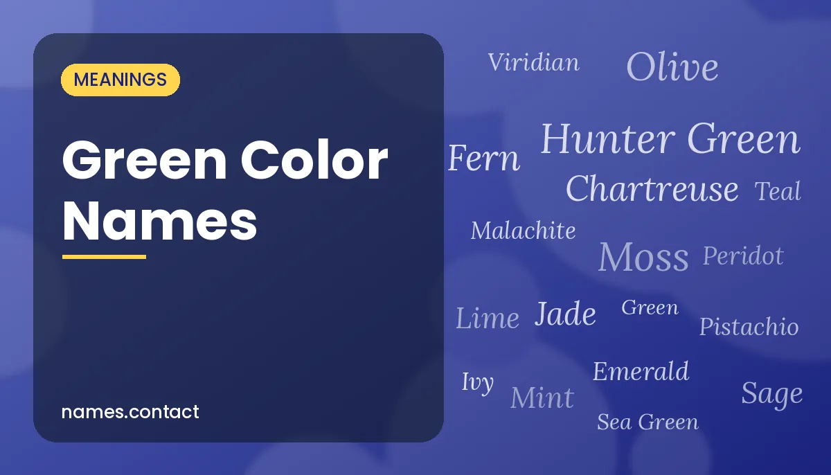 Green Color Names