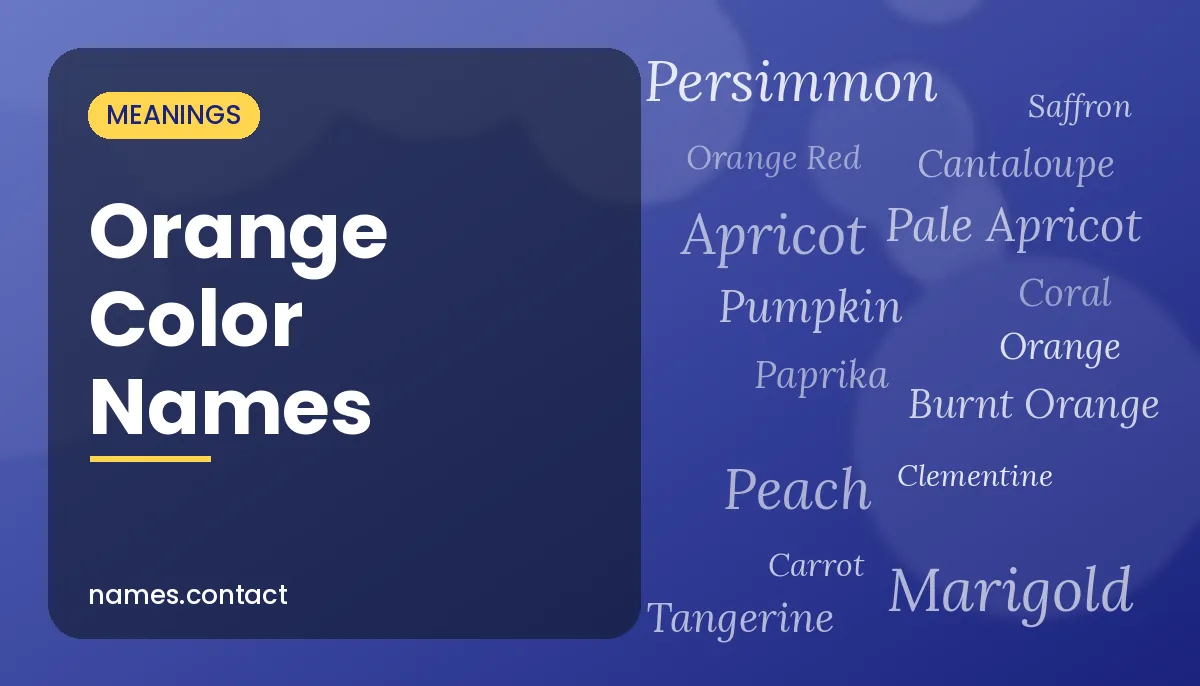 Orange Color Names