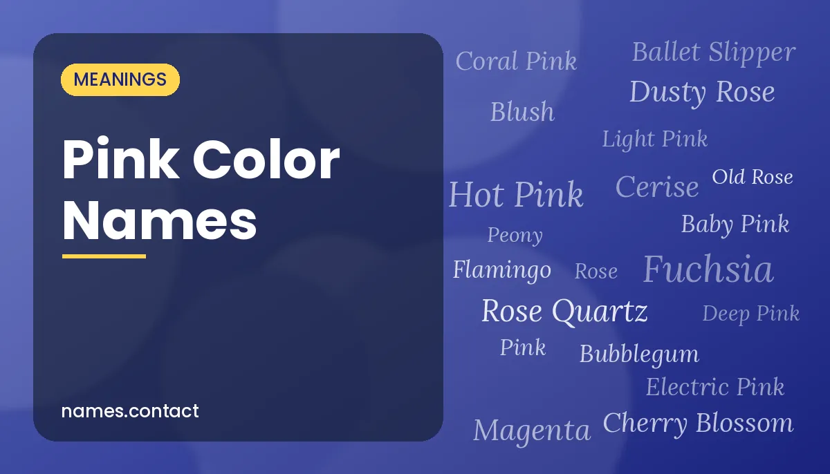 Pink Color Names