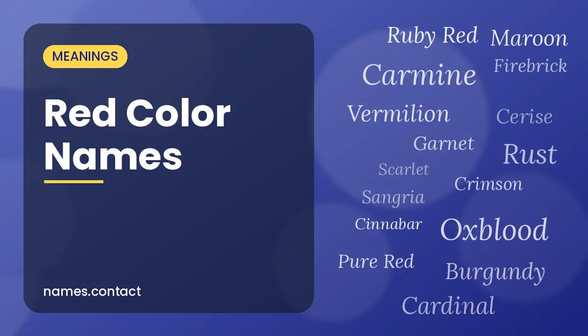 Red Color Names