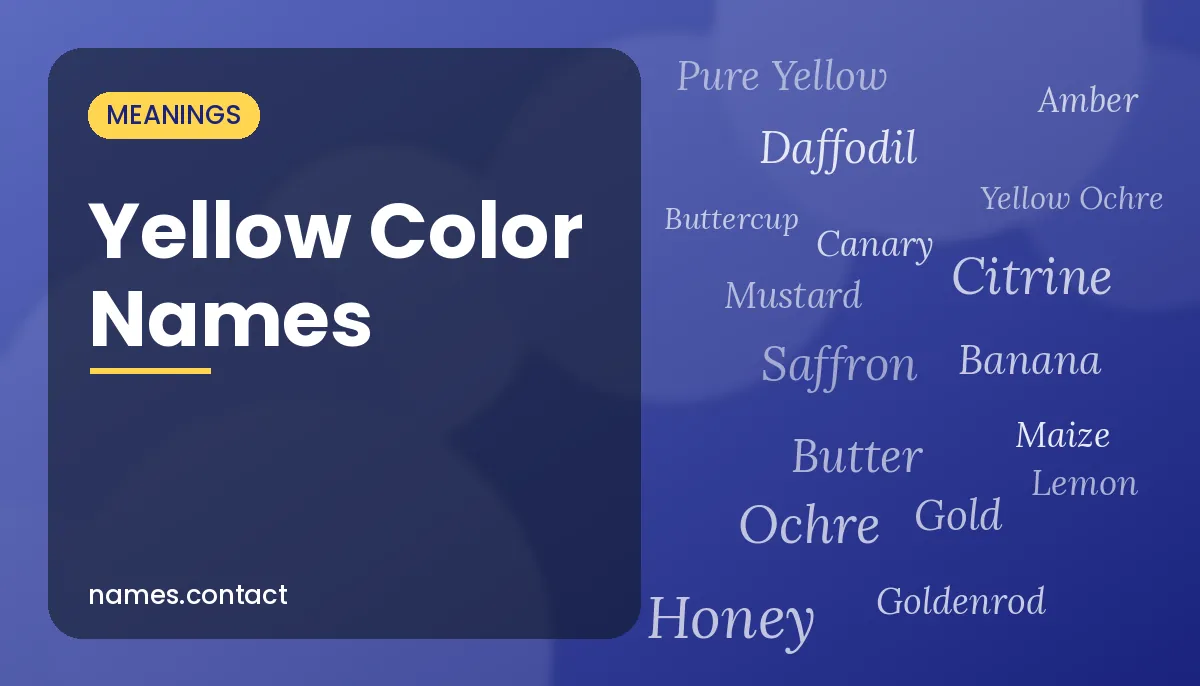 Yellow Color Names