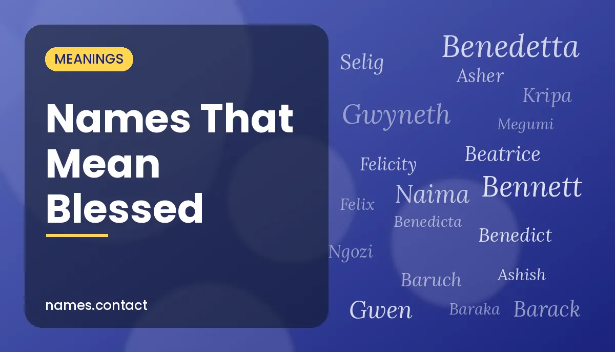 Names That Mean Blessed