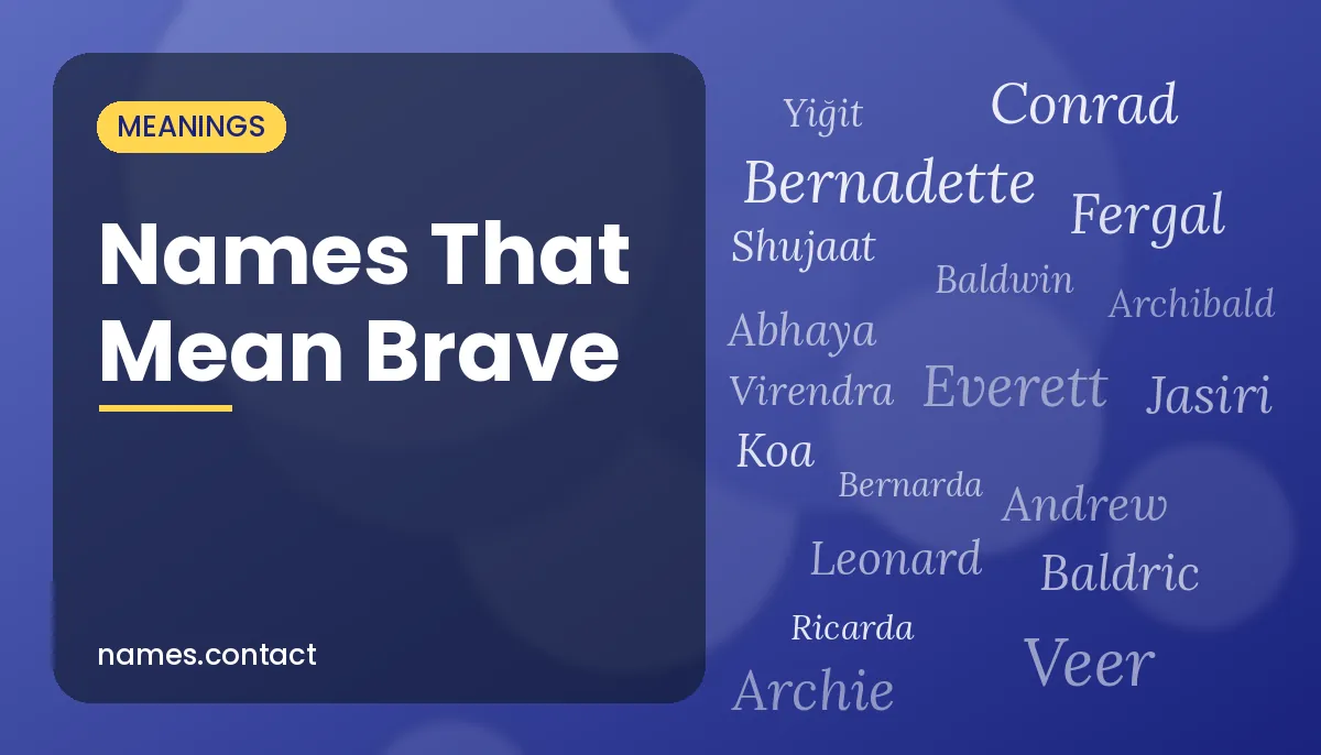 Names That Mean Brave