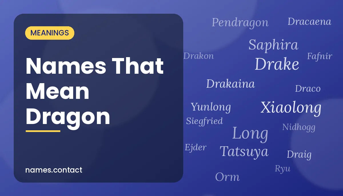 Names That Mean Dragon