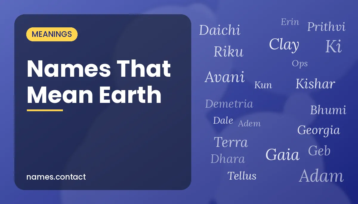 Names That Mean Earth