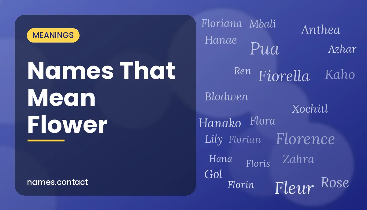 Names That Mean Flower