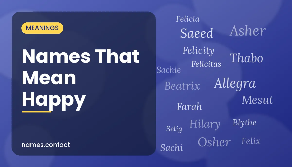 Names That Mean Happy