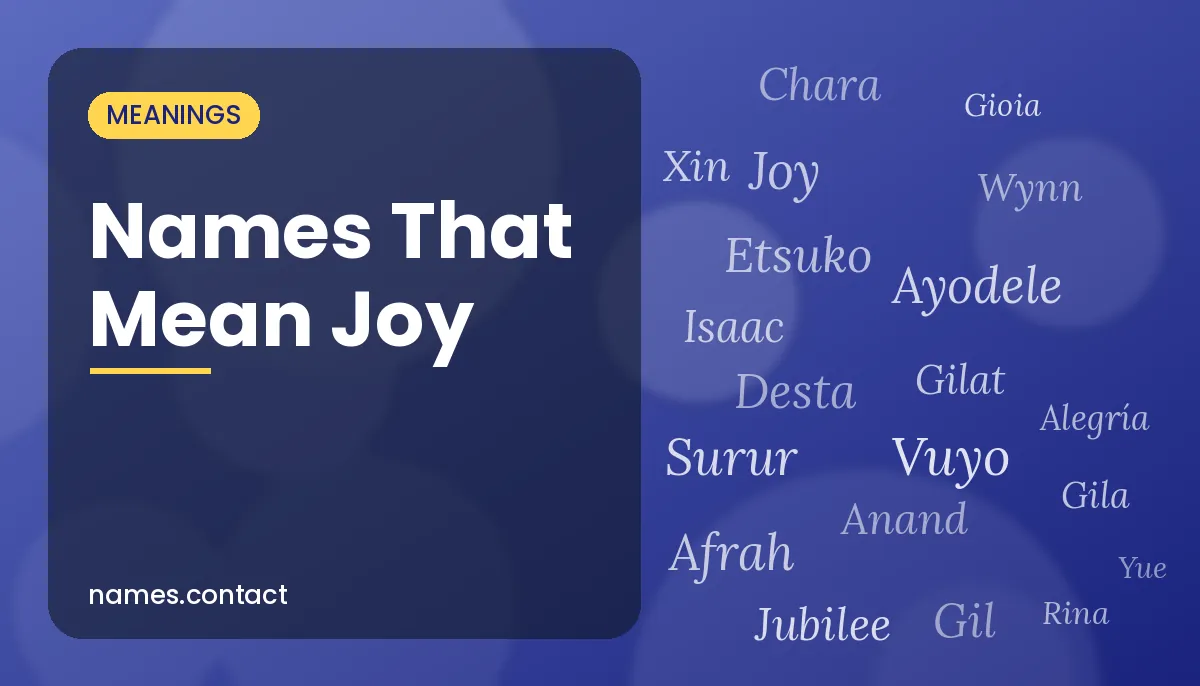Names That Mean Joy