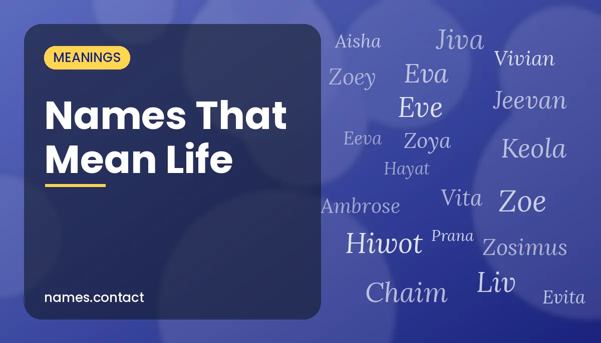 Names That Mean Life