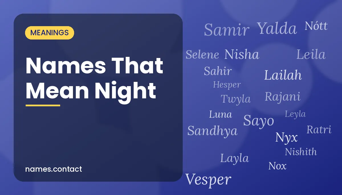 Names That Mean Night