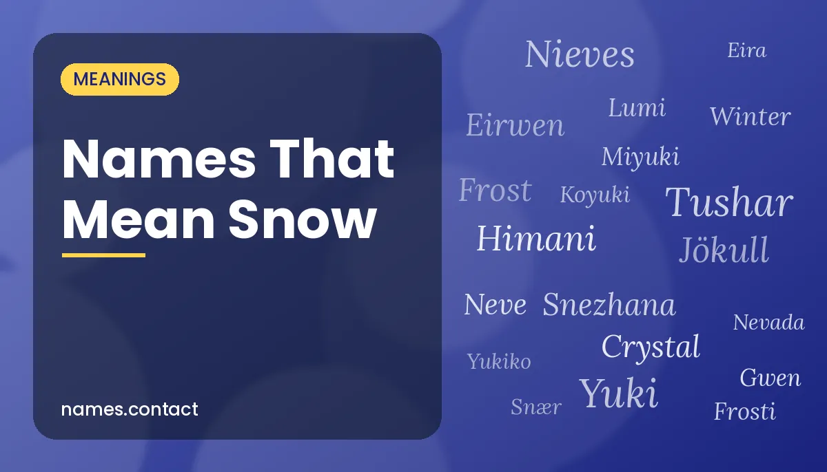 Names That Mean Snow