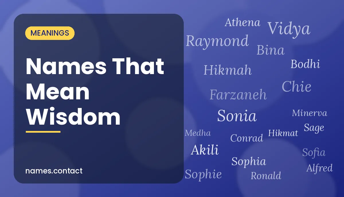 Names That Mean Wisdom